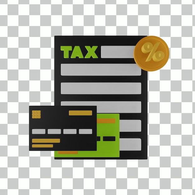 Tax payment 3d illustration