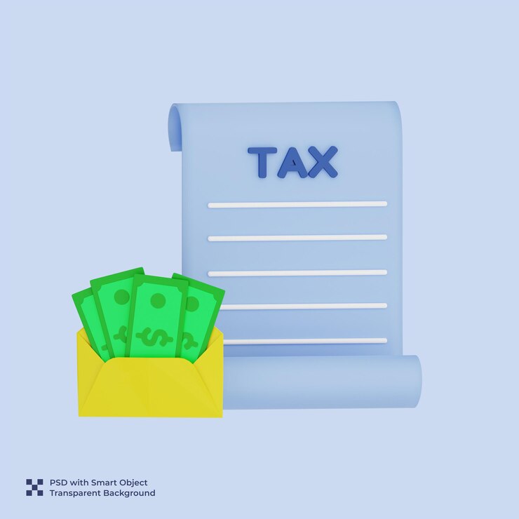 PSD tax residence 3d render
