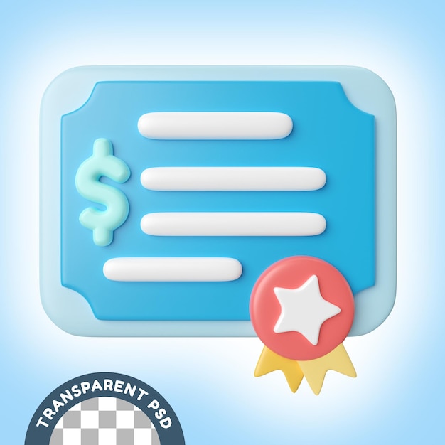 PSD taxes 3d illustration icon