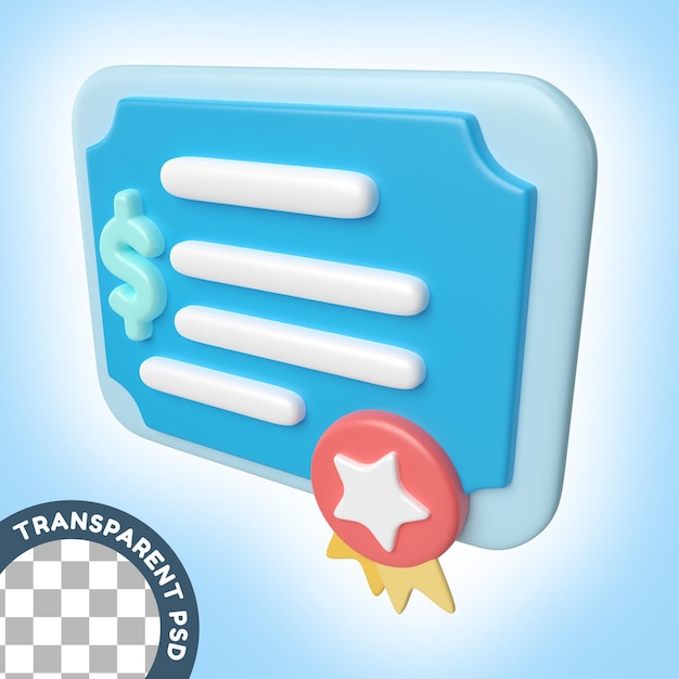 Taxes 3d illustration icon