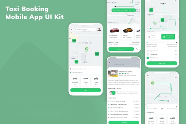 Taxi Booking App UI Design