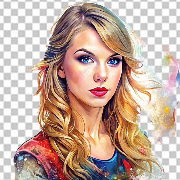 Taylor swift girl isolated on transparent background