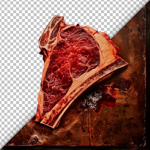 PSD tbone steak isolated on transparent background