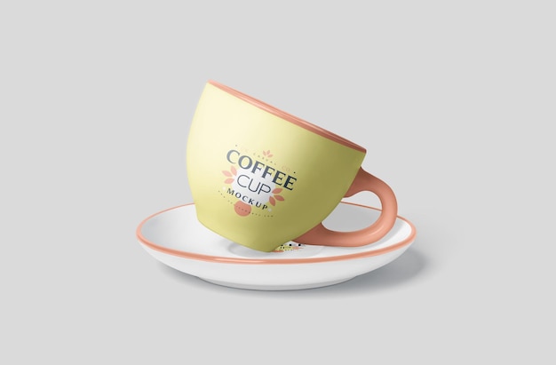 PSD mockup di branding della tazza di tè e caffè