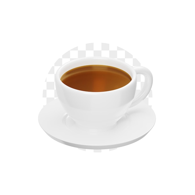 PSD tea cup 3d icon