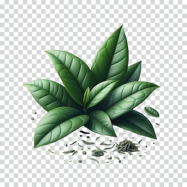 PSD tea leaves transparent background