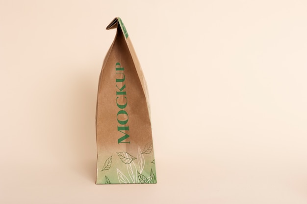 Tea packaging mockup in paper bag