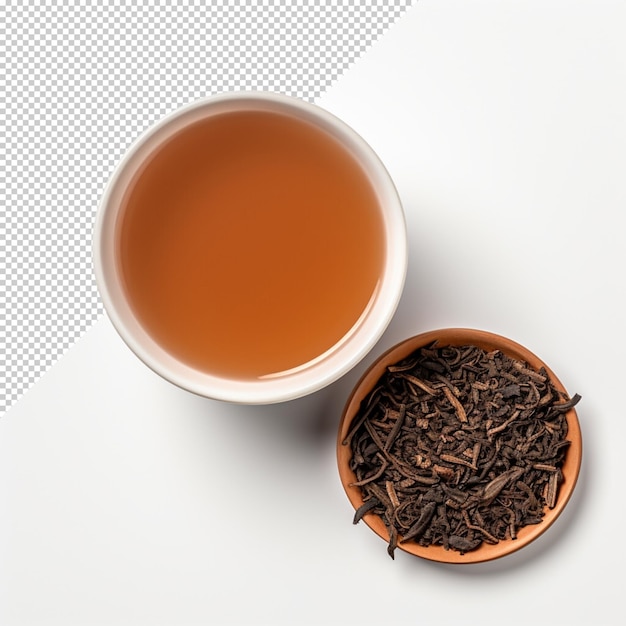 Tea realistic composition with isolated illustration