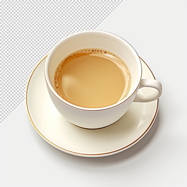 孤立したイラストを使用したお茶の現実的な構成