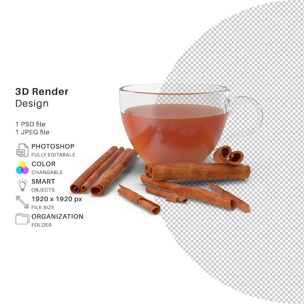 PSD tea with cinnamon