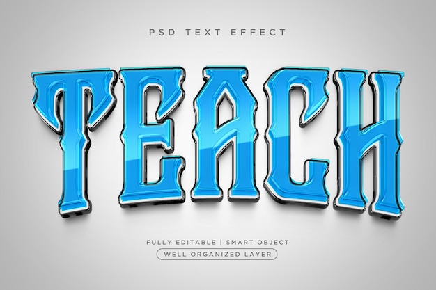 Teach 3d style text effect