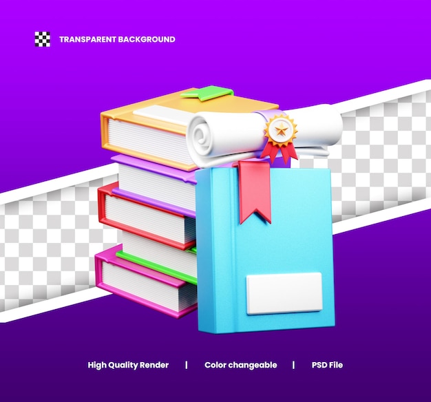 PSD Икона 3d-иллюстрации дня учителя