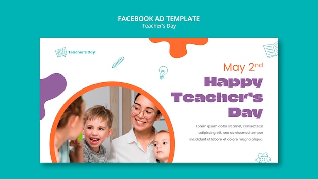 PSD teacher's day template design