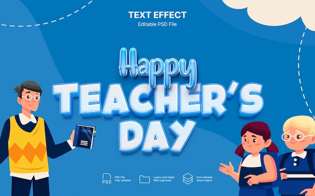 Teacher's day text effect