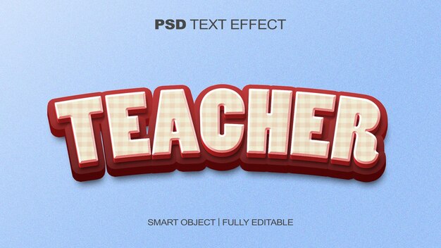 Teacher text effect