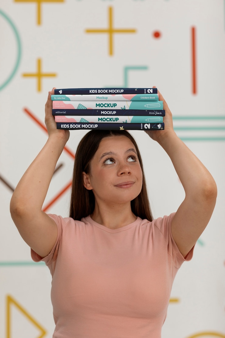 PSD teacher  using stationery mockup