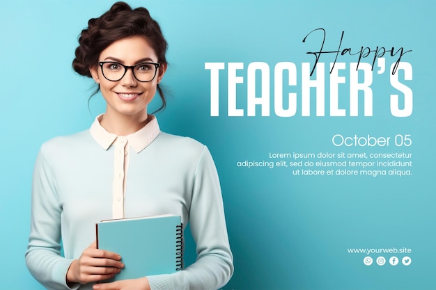 PSD sfondo della giornata degli insegnanti