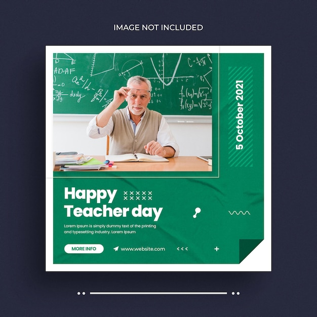 教師の日ソーシャルメディア投稿テンプレート