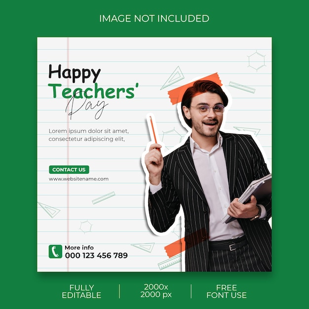 Teachers day social media post template