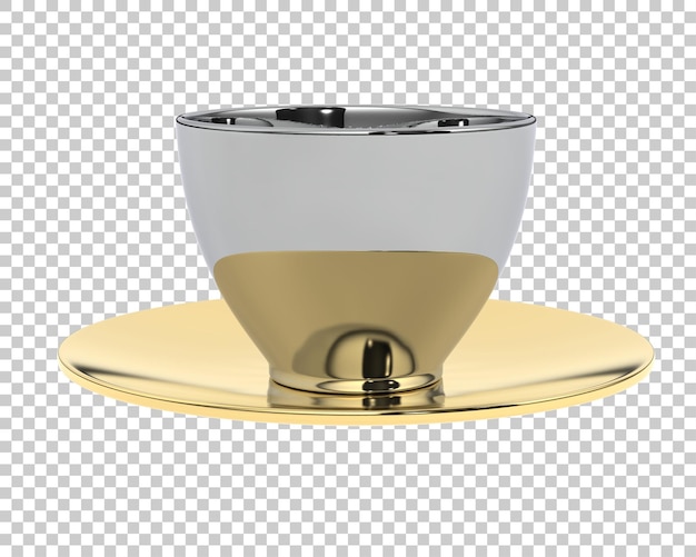 teacup on transparent background 3d rendering illustration