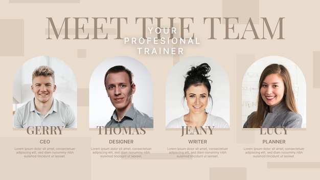 PSD team member presentation template