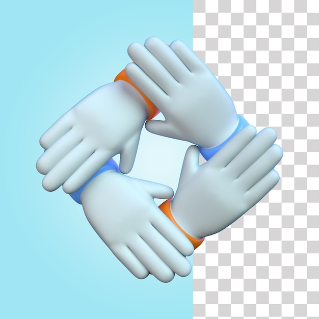 PSD teamwork 3d icon