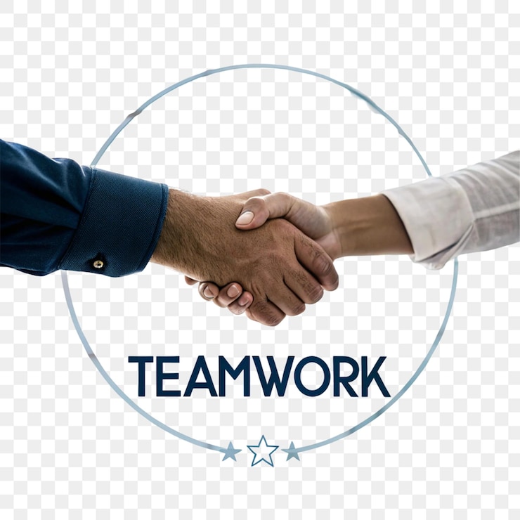 PSD teamwork concept icon isolated on transparent background
