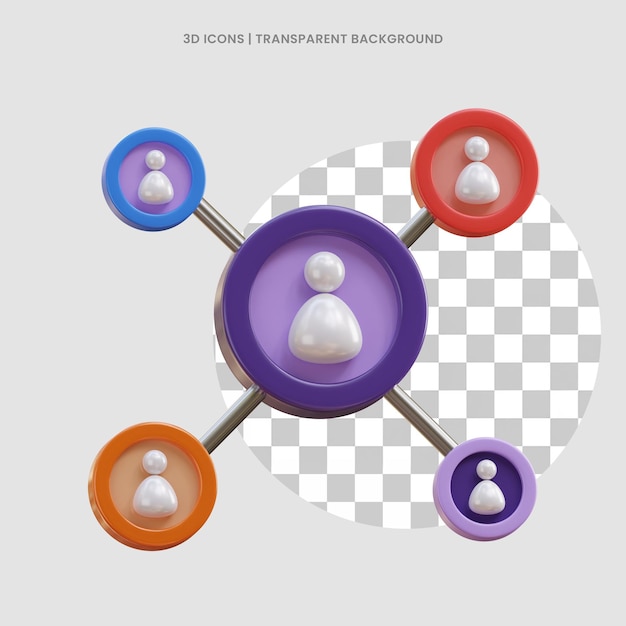 PSD teamwork group collaboration 3d icon