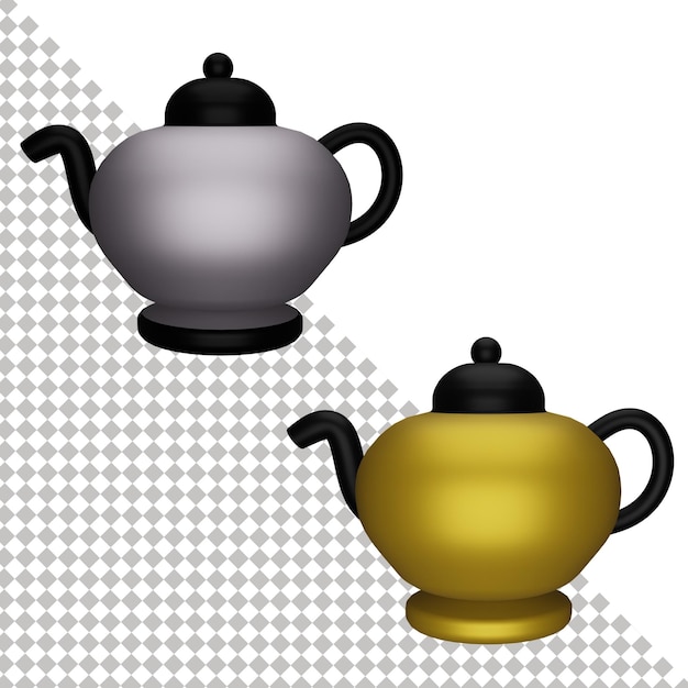 PSD teapot 3d icon