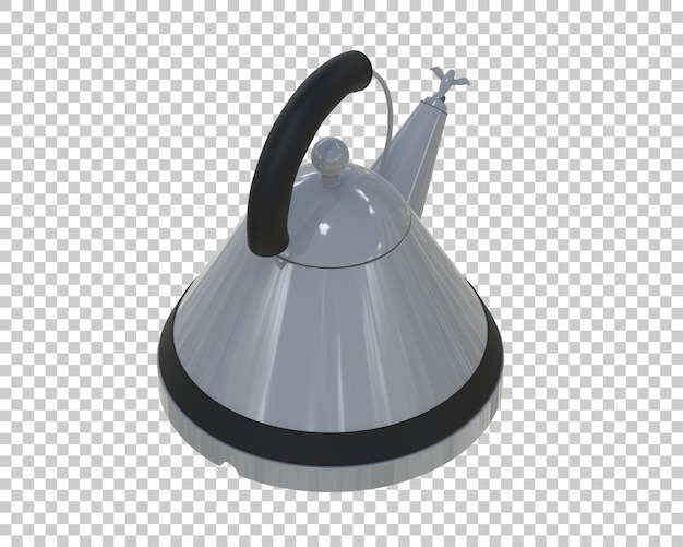 Teapot isolated on transparent background 3d rendering illustration