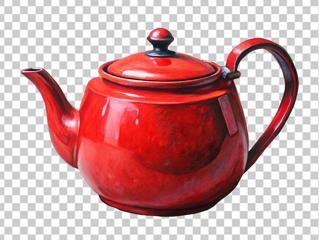 PSD teapot isolated on transparent background