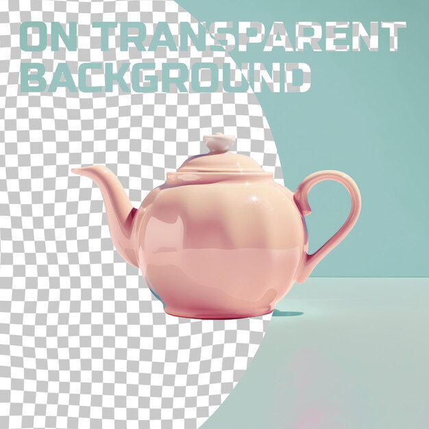 PSD a teapot with the words quot on it quot on it