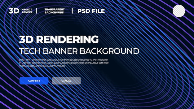 PSD tech banner blue background