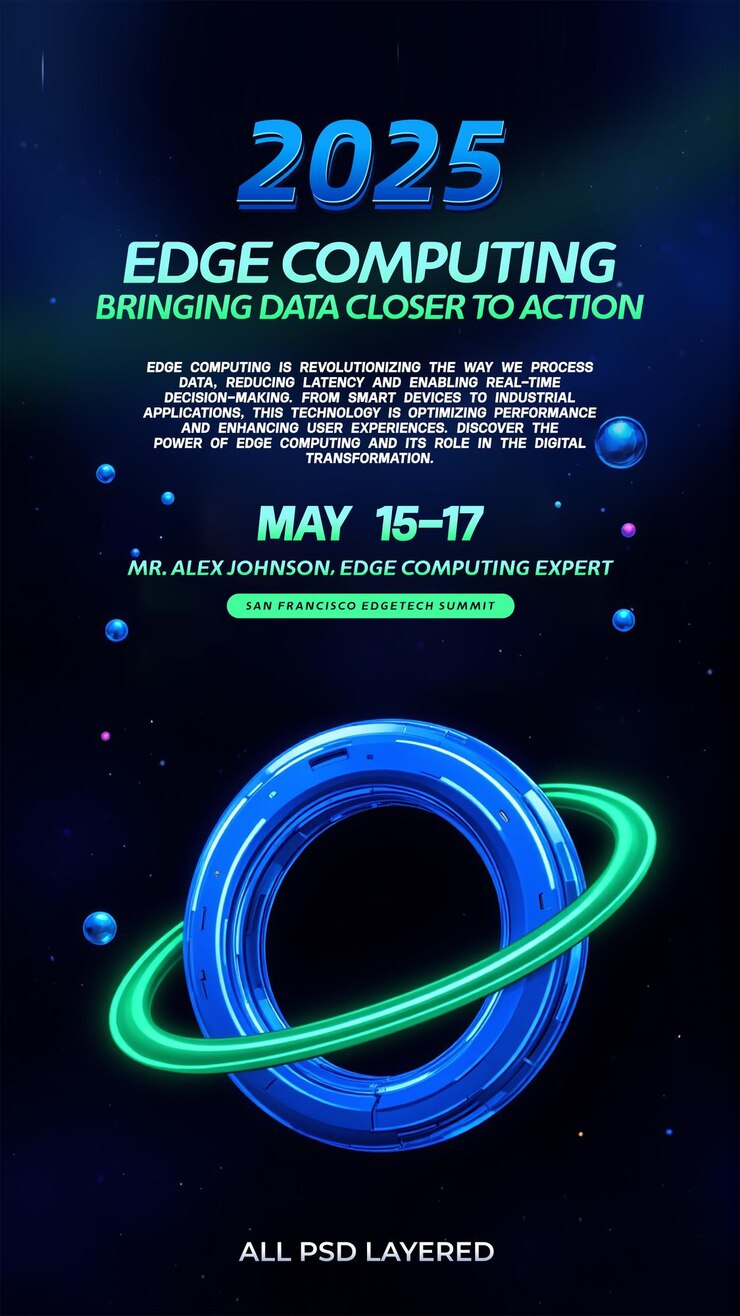 PSD tech poster template psd