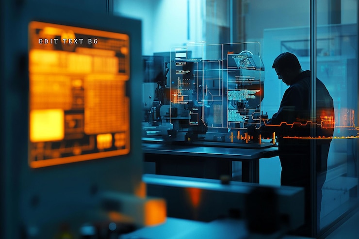 PSD technician working with advanced technology in a modern industrial facility