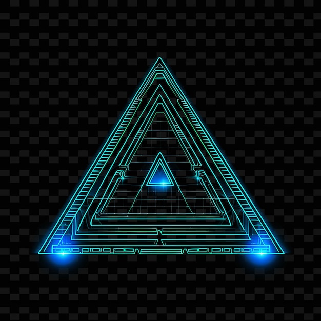 PSD techno egyptian borderline design neon lines style hieroglyp shape y2k neon light art collections