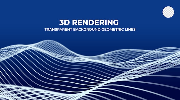 Technologia renderingu 3D geometryczna wizualizacja linii abstrakcyjnych