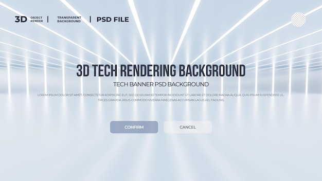 Technologia renderingu 3D szablon linii tła psd