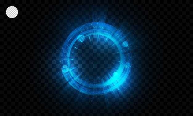 Technologia świecący pierścień hud na przezroczystym tle