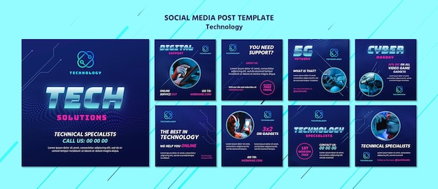 Technologia Szablonów Postów Na Instagramie Ze Zdjęciem