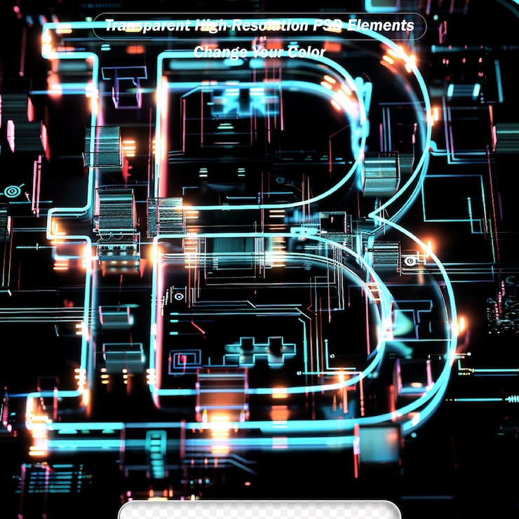 PSD technology b background color and waves of the future