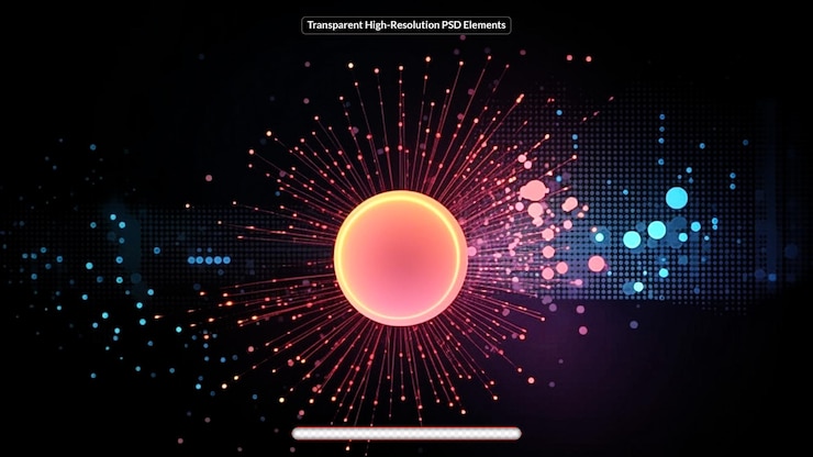 PSD technology background violet and blue colors dot wave