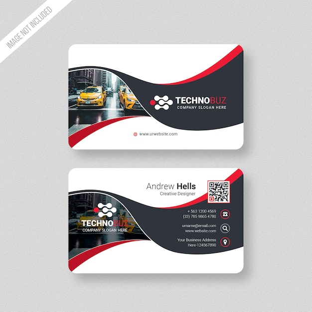 Technology business card template