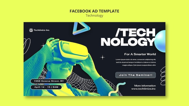 PSD technology concept facebook template