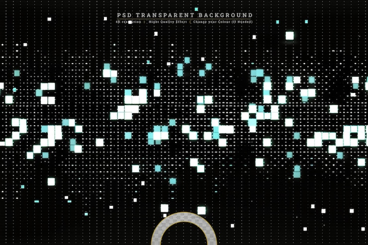 PSD technology geometric abstract on transparent background