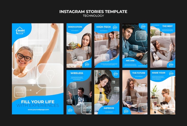 Technology instagram stories template