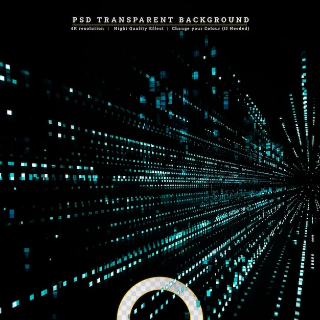 PSD technology network connection cyber space on transparent background