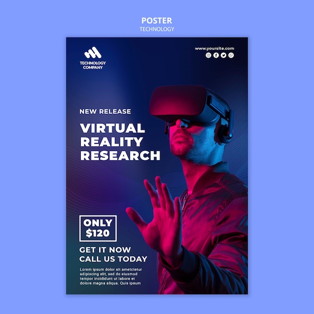 PSD technology poster template