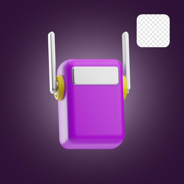 Technology wifi modem 3d illustration icon