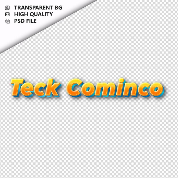 PSD teckcomincomade from orange text with shadow transparent isolated オレンジ色のテキストから作成され,透明な影が隔離されています